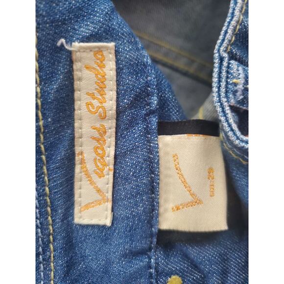 Vigoss Studios Jeans 29 Womens Carolina Bootcut Mid Rise Solid Blue Medium Wash - Picture 8 of 8